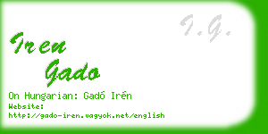 iren gado business card