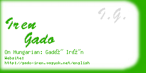 iren gado business card